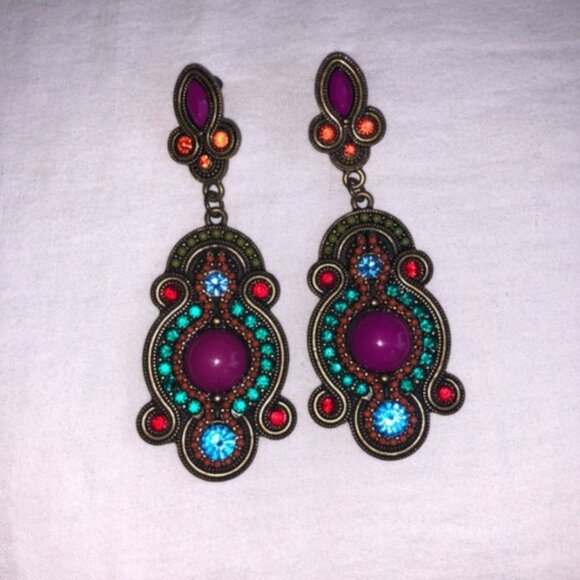 Forever 21 Jewelry - Statement Colourful stones earrings NWOT